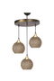 Opviq Crayon - Jute Black Lámpara de Araña Beige